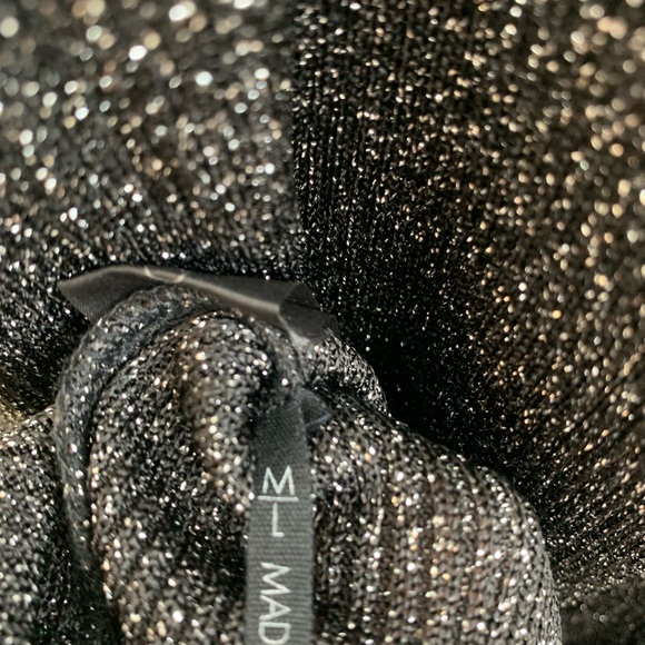 Reformation 
Black Pewter Sparkle Mini Metallic Dress Size;M-L .Girls Night out - Picture 5 of 10